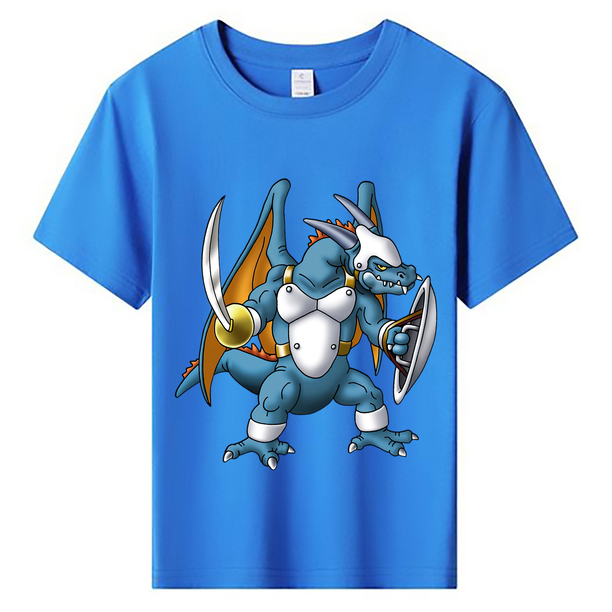 （画像用） ドラゴンクエスト Doragon Kuesuto Dragon Quest 綿100％キッズTシャツ（フロントプリント）